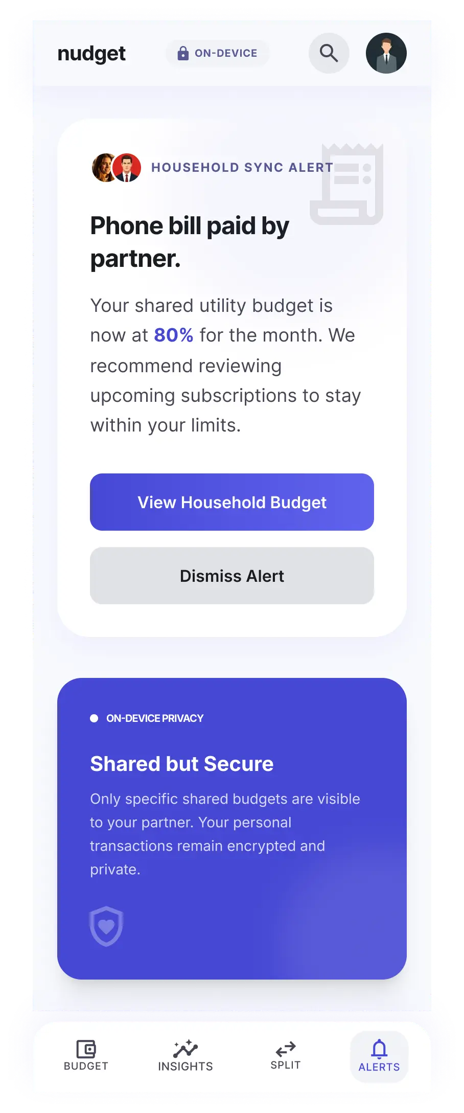 Shared Household Alert