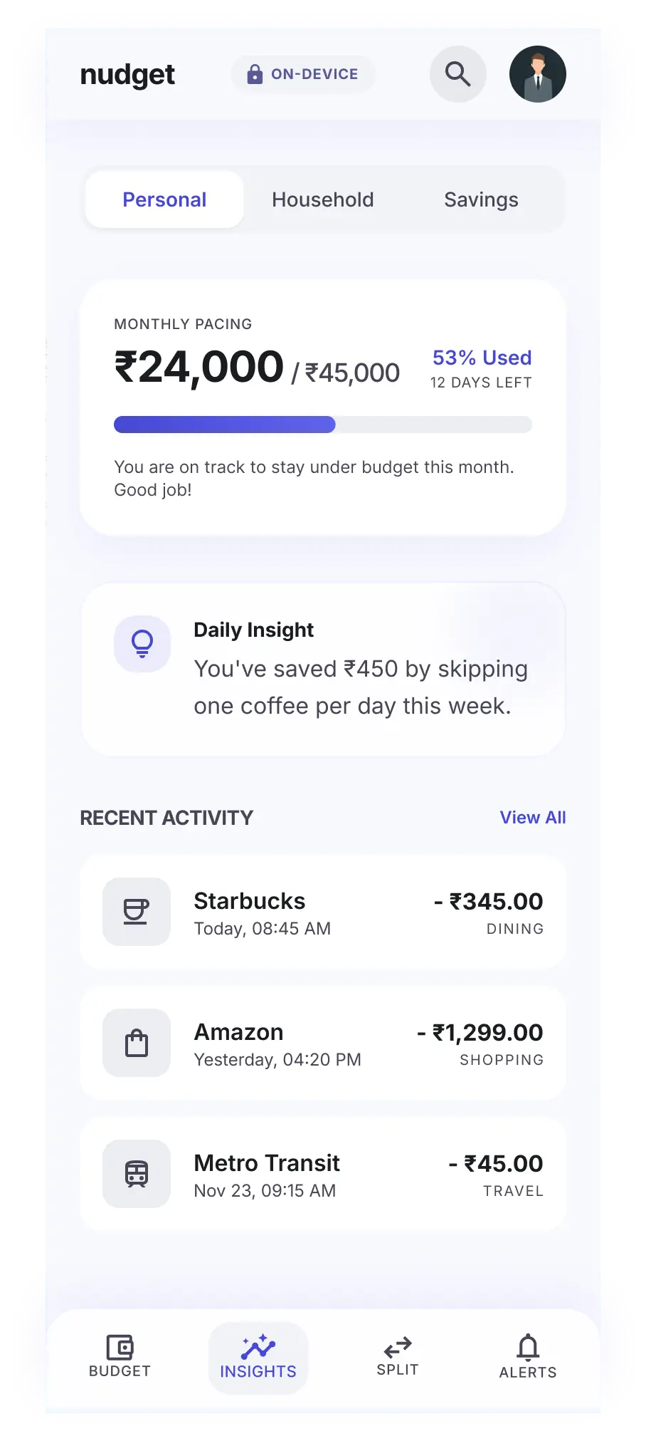 Personal Insights Dashboard